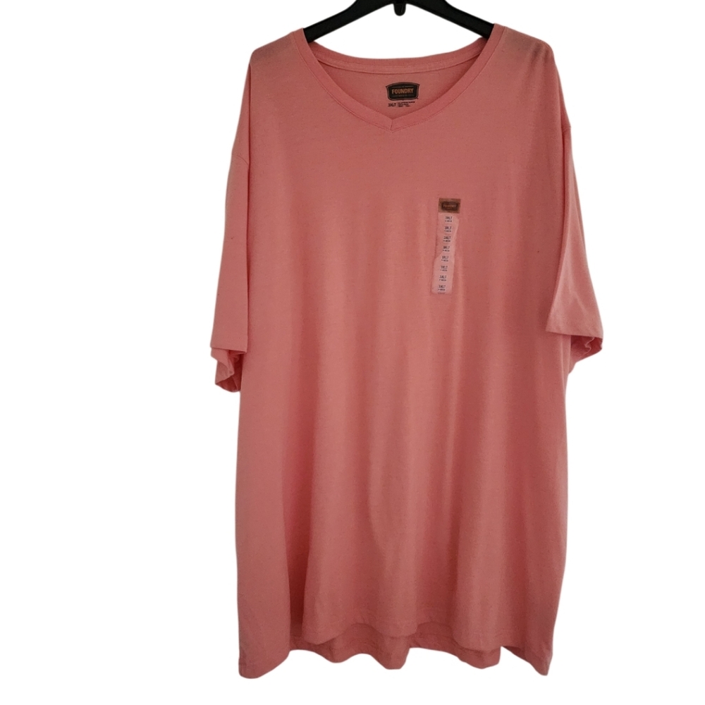 CORAL V-NECKLINE CASUAL TEE SZ 3XLT NWT